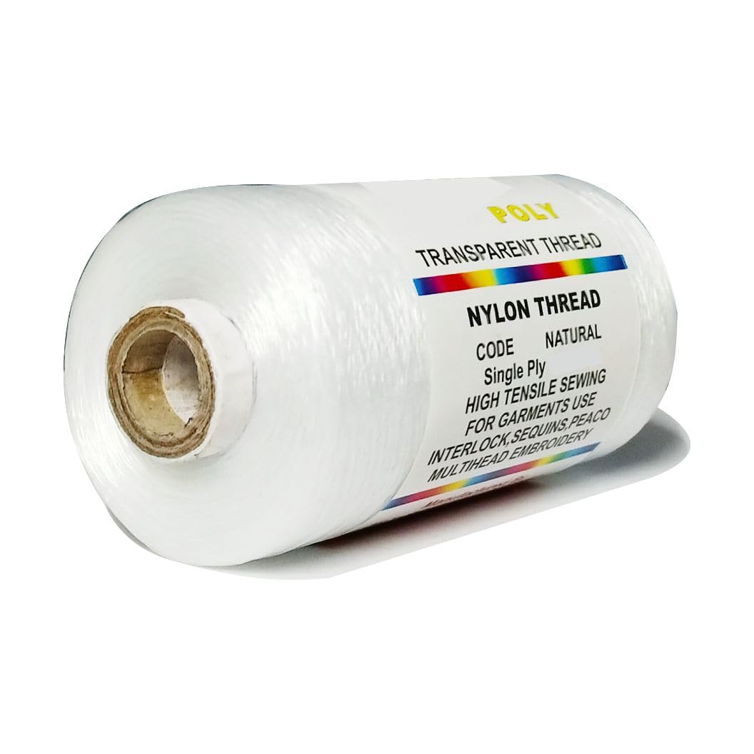 Nylon Thread String for Beading, Jewelry Making, Fishing & All Craft Works. Pack of 1 Spool (Thickness 0.20MM, 2100Yard)