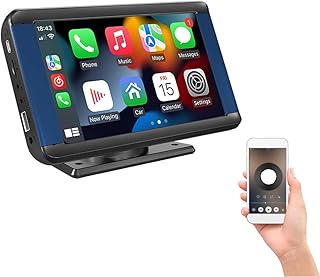 Leitor MP5,ERYUE Receptor de rádio FM estéreo para carro de 7 polegadas BT MP5 Player com Carplay Android Suporte Automático USB/TF Card/AUX-IN Hands-Free Calling Phone Link Reversing Picture