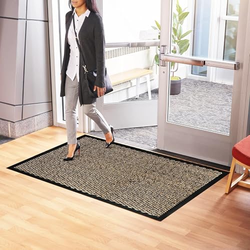 Abaseen Dirt Trapper Door Matts Indoor | Non Slip Rubber Backed Door Mats Outdoor | Heavy Duty Super Absorbent Doormats | Kitchen Mat | Floor Mat | Small, Medium, Large, Extra Large Washable Door Mat