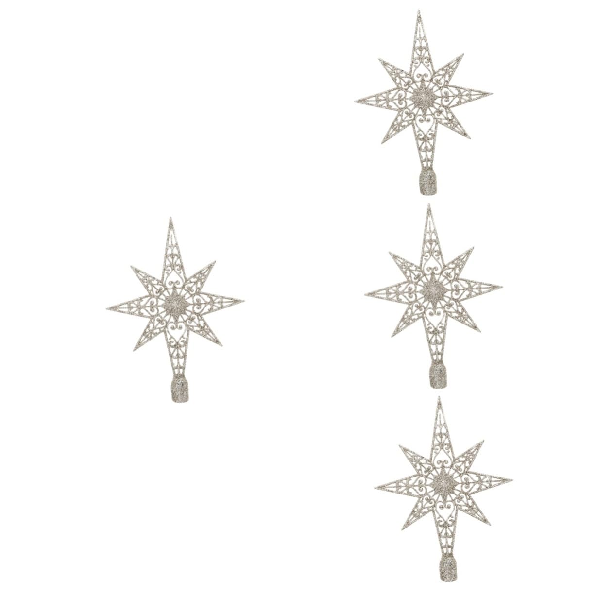 Zerodeko 4 Stück Weihnachtsbaumspitze Stern Vintage-baumspitzen Leichte Stern-baumspitze Plüsch Lichterketten Weihnachtsbaum Dekorationen Beleuchtet Christbaumspitze Gold Tür Plastik