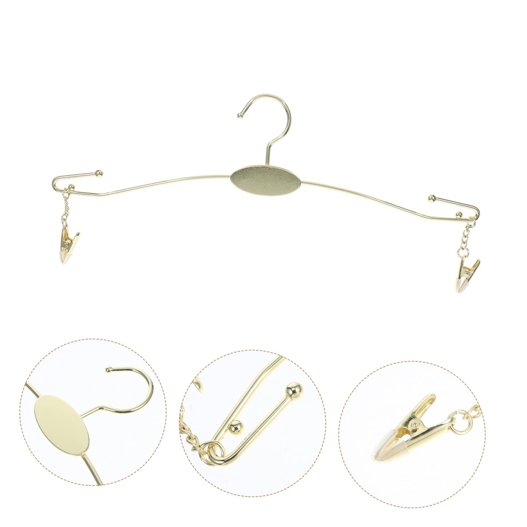 Grucce con Clip per Reggiseni 10 Pezzi in Ferro Oro | Organizer Armadio, Non Lascia Tracce, Non Si Deforma Facilmente, Uso Multiplo per Capi Delicati