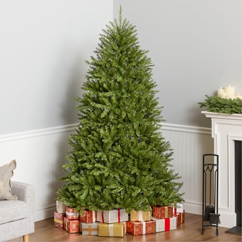 Image of National Tree Company 7 ft Unlit Dunhill Fir Full Artificial Christmas Tree, 2,144 Tips, Includes Stand, Green