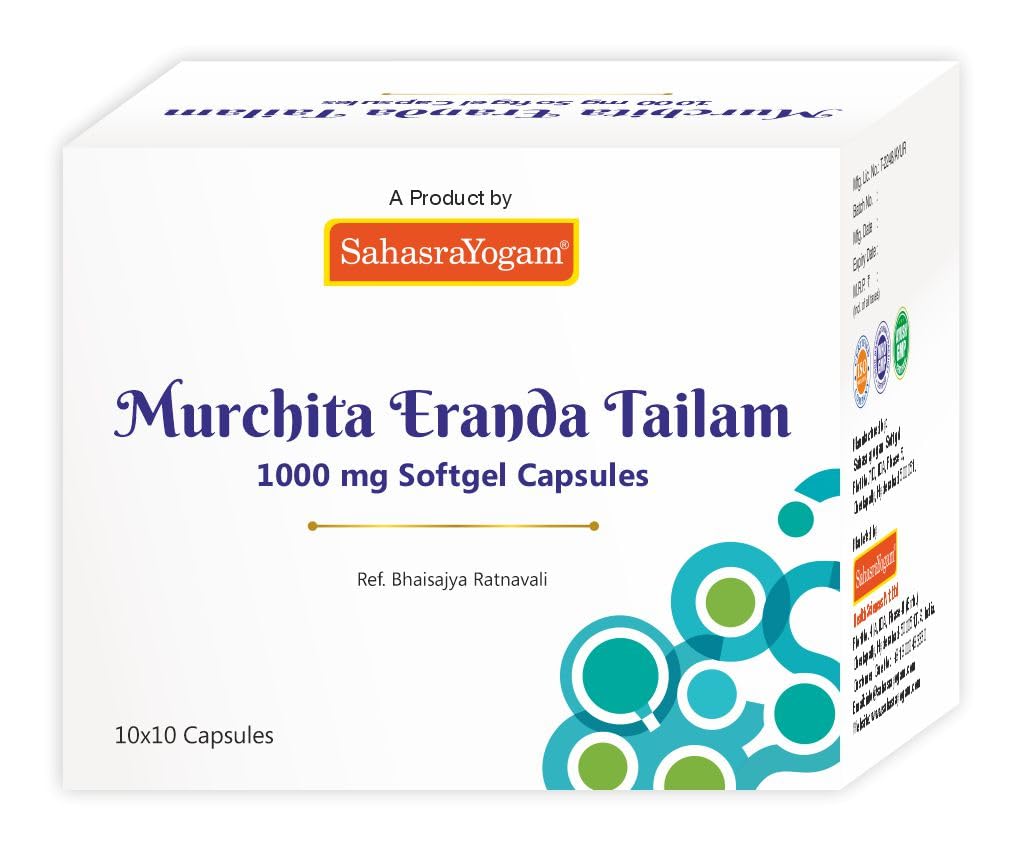 SAHASRAYOGAM MURCHITA ERANDA TAILAM SOFTGEL CAPSULE 1000MG 100CAPS (B0CTN4ZF11) Amazon Price History, Amazon Price Tracker