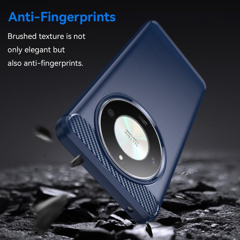 Image of Hybrid Carbon Fiber Back Case for Honor X9B (Blue)