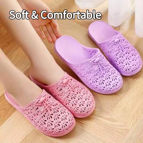 Women's Mesh Garden Clog Shoes Narrow Breathable Summer Slippers, Anti-Slip Water Shoes for Beach, Shower, and Walking2