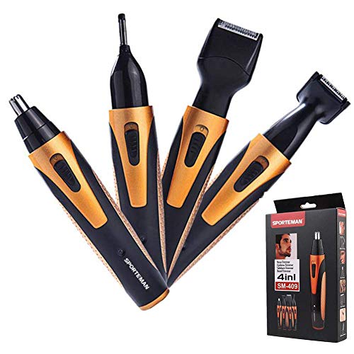 Nose Hair Trimmer, 4 in 1 Rechargeable Nose Trimmer/Nose Ear Trimmer/Beard Trimmer/Sideburn Trimmer/Eyebrow