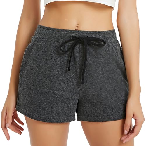 HEARTNICE Womens Cotton Pajama Shorts, Soft Sleep Shorts for Women Lightweight Lounge Pj Bottoms3