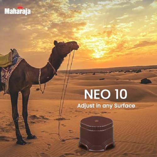 Image of MAHARAJA Neo Plastic Sitting Stool for Indoor Or Outdoor | Kitchen & Living Room (Brown, Pack of 2 (10 inch))