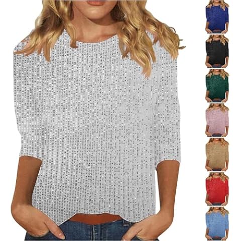 AEGJEGVD Sequin Tops for Women Cover