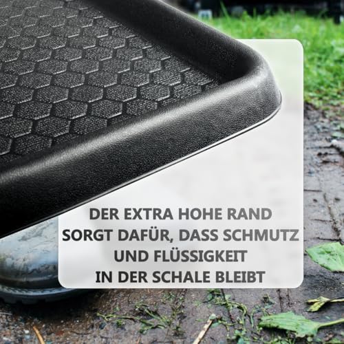 Schuhabtropfschale Schuhmatte 60 x 40 cm aus Kunststoff Schuhwanne Schuhablage mit erhöhtem Rand (1 Stück)