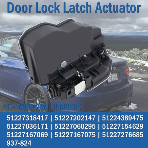 Image of Rear Left Driver Side Door Lock Latch Actuator Compatible with BMW 135i, 118i, 320i, 328i, 330i, 528i, 535i, Door Latch Replaces 937-824, 51227202147, 51224389475, 51227036171