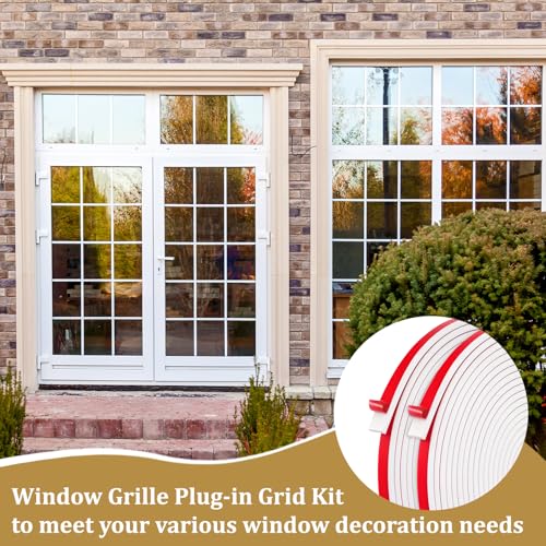 1/2 Inch x 66 Ft Window Grid Kit, White TPE Self-Adhesive Window Grille Inserts Peel and Stick Molding Trim Cuttable DIY Flexible Molding Trim for Windows Door Frames Wall Simulated Home Decoration by SynHHergyx - Image 7
