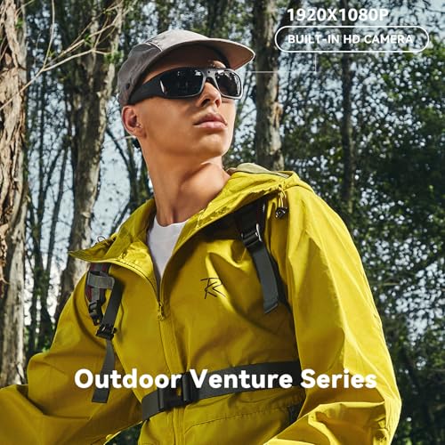 Image of OHO Ultra-Thin Lightweight Sports Camera Sunglasses, 24MP Camera, 1080P Video, Water Resistant UV400 Lens