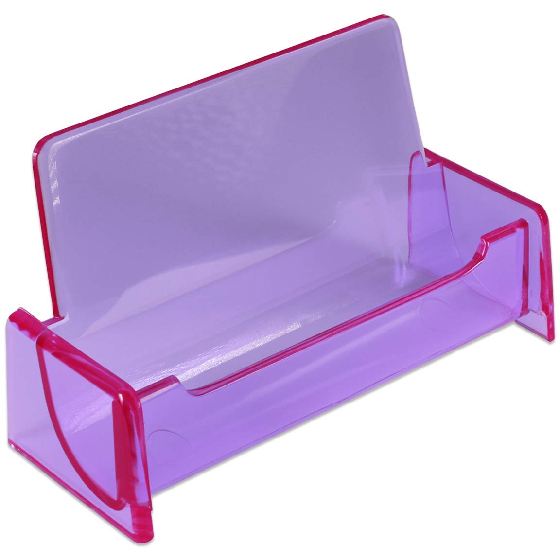 Beauticom Standard Style Business Card Holder Organizer Stand Display for Offices, Receptionist, Salons, and Businesses (Purple, 1 Piece)
