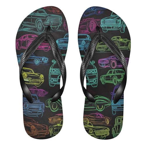 STAYTOP Cute Cartoon Car Flip Flops Sandals of Men's & Women's,Sandals Beach Slippers Shower Slides