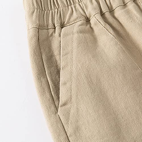 Little Boys Cargo Jogger Pants Toddler Kids Twill Casual Trousers with Elastic Hem Baby Pull On Sports Winter Clothes2