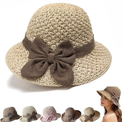 Sombrero Paja Plegable para Mujer con Ala Ancha miniatura 6