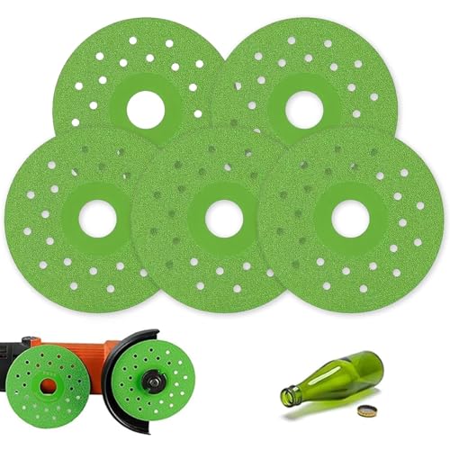 SHYSBV 5PCS 115mm Rock Slab Grinding Disc,Ultra-Thin Multi-Pore Flat Abrasive Sheet Disc,Rock Slab Cutting Disc for Porcelain Glass Ceramic Tile Diamond Saw Blade,Ultra-Thin Saw Bladewheel