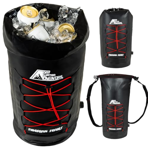 Marine Grade Waterproof Backpack Insulated Cooler Bag - Camping, Diving, Kayaking, Boating, Beach, Travel, Picnic, Food and Beverage(20 Liter/5.3 Gallon, Siberian Series)