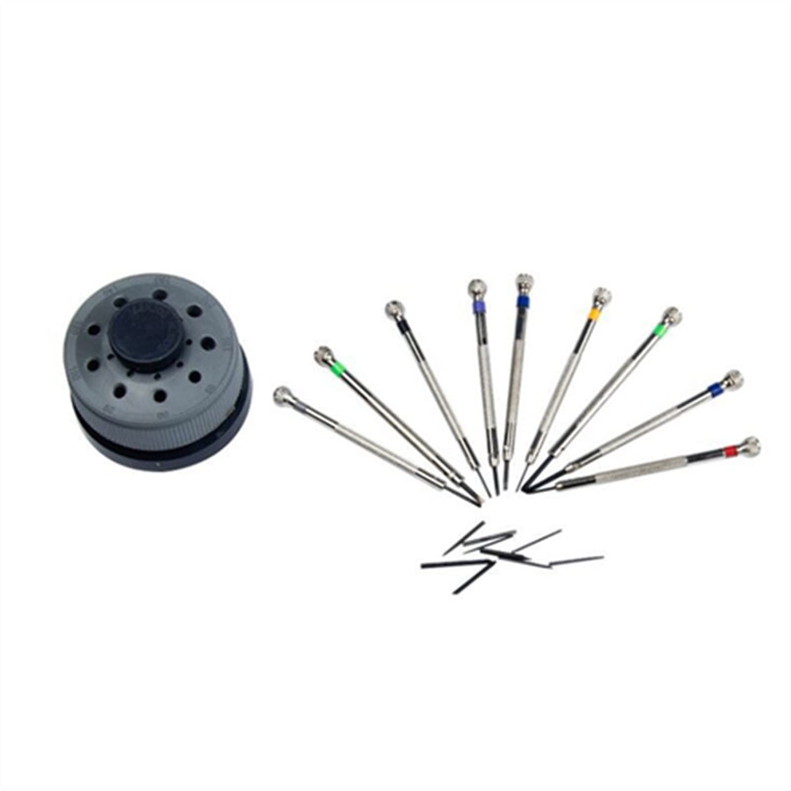 9-teiliges Uhrmacher-Schraubendreher-Set, Uhrgläser, Flache Klinge, Sortiert, Schlitz-Flachschraubendreher-Set, 0,6–2,0 mm, Uhrenreparatur-W