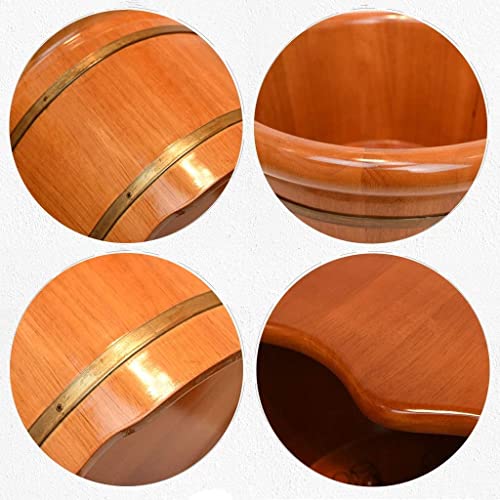 Tina para baño de pies de madera con tapa miniatura 6
