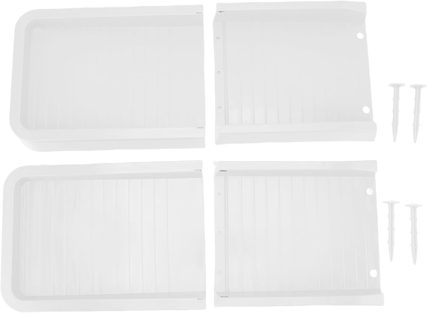 Rain Gutter Downspout Extension Weather Proof PP Rain Gutter Downspout Splash Block for Outdoor (White)