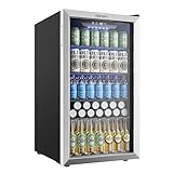 EUHOMY Mini Fridge 130 Can Beverage Refrigerator Cooler...