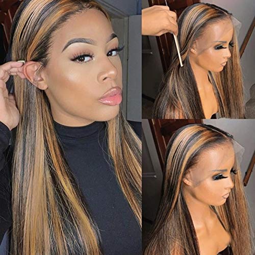 ? 22” OMBRÉ BLONDE STRAIGHT LACE FRONT WIG *NEW* Ombre-Blonde-Hair-With-Brown-  main image 2