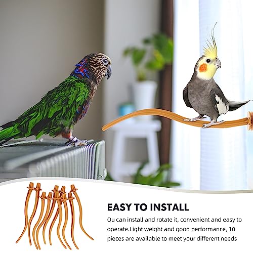 10 peças de periquito suporte universal para gaiolas de pássaros internas