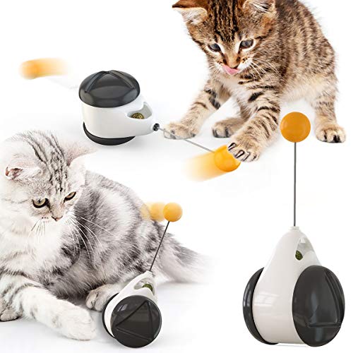 Aoligei Kattenspeelgoed Interactief, Kattenschommel Kattenjager Speelgoed, Gebalanceerd Kattenjacht Speelgoed met Catnip Ball, Kittenspeelgoed voor kat