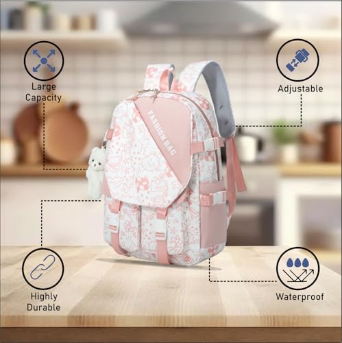 Image of Tinytot 30 Litre Japanese Korean Style School Bag Water-Resistant Laptop & Travel Backpack - Unisex Large 18 Inches Multipurpose Student Backpack for Boys & Girls, Men & Women