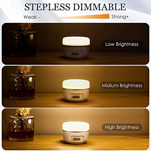 Camping Lantern Rechargeable, 2 Light Modes, Power Bank 5200Mah, Adjust Brightness Steplessly, Magnetic Base, Camping Tent Lights Lantern Flashlight For Power Outage Hurricane… #TOP3