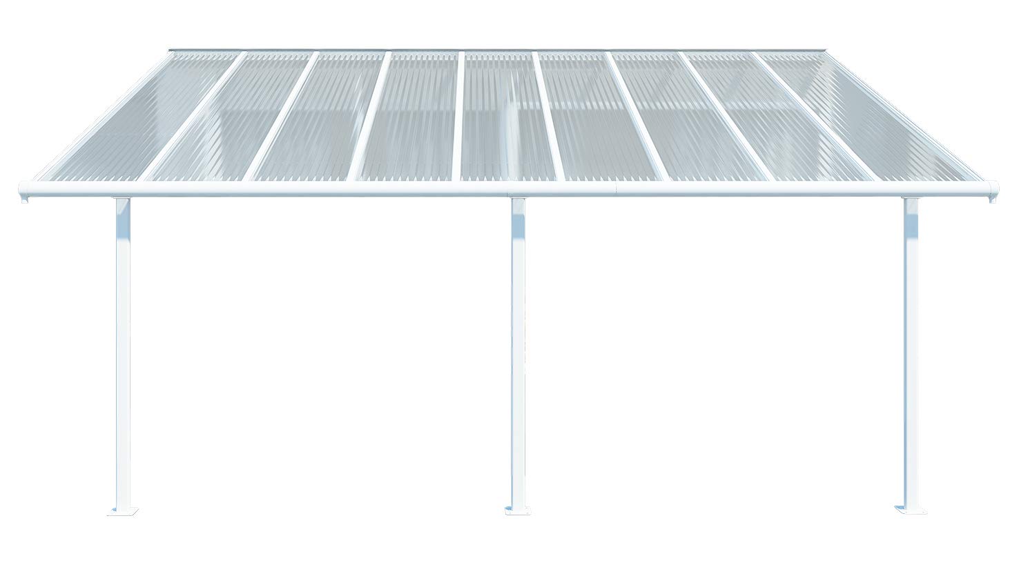 Canopia Palram Sierra - Tettoia in alluminio, colore: bianco, 299 x 555 x 305 cm