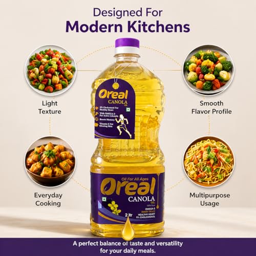 Image of Oreal Cooking Oil - Canola, 2L Bottle