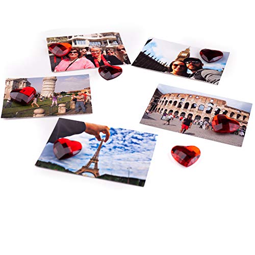 Set de 7 Imánes Decorativos en Forma de Corazón Rojo miniatura 4