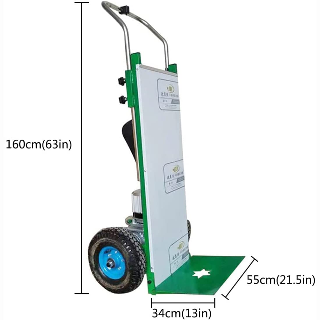 Carrello saliscale elettrico 200 kg di capacità di risparmio di manodopera, carrello con motore brushless da 800 W, batteria rimovibile - scale su e giù