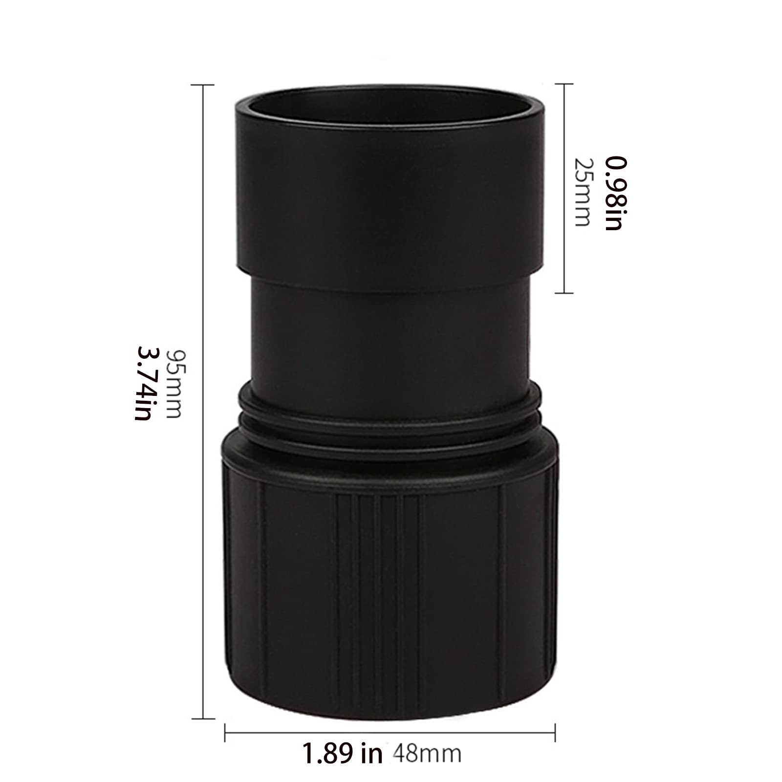 Zkbszn Hose Adapter,Vacuum Hose Attachments,Industrial Vacuum Cleaner Hose Adapter Vacuum Hose Accessories Adaptor Connector for 40mm to 48mm Vacuum Cleaner Hose, Black