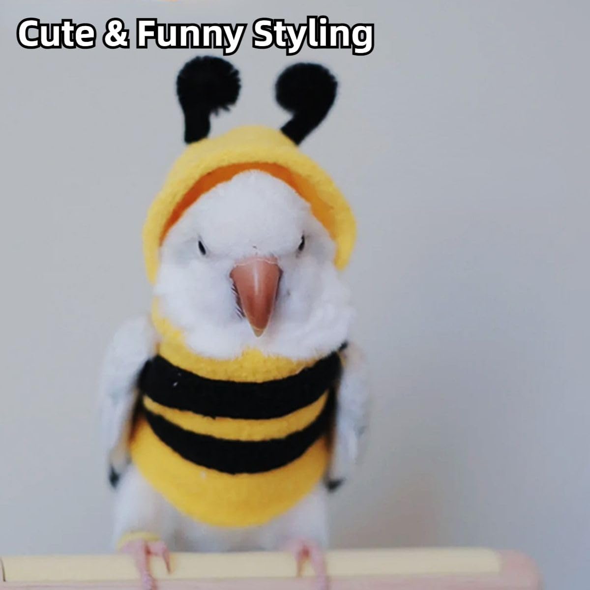 Bird Costume Bird Diaper Flight Suit Bird Bee Shape Bird Clothes Cosplay Photo Prop for Parrots Lovebird Budgie Parakeet Cockatiel (Macaw)