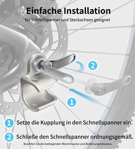 ZWEIBERG® Kupplung Fahrradanhänger für ThuIe und Chariot - Getestet in Deutschland, INOX Stahl, 10 Jahre Garantie | Fahrradanhänger Kupplung