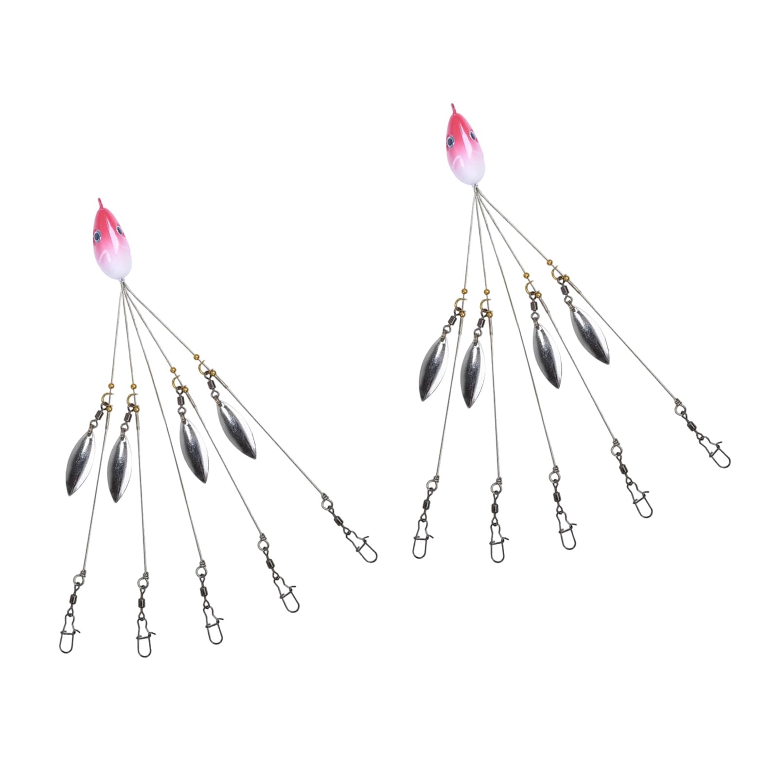 BWANGIAO 2pieces Umbrella Fishing Lures Rigs Attack Roads Runner Baits Sea Fishing Tackle for Freshwater And Saltwater Enduri