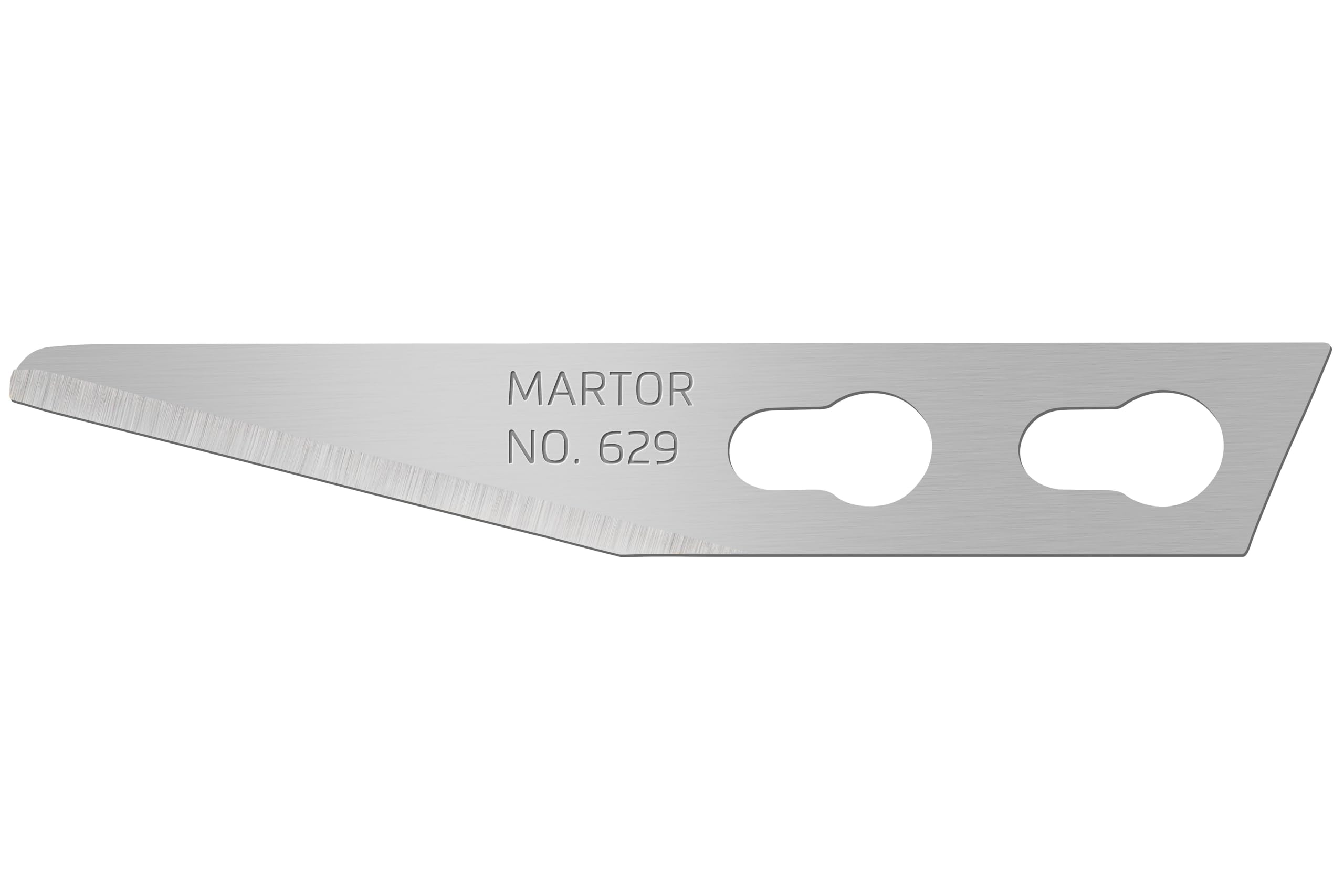 MARTOR 100 x cuchilla gráfica, hojas de recambio, cuchilla artesanal, Escalpelo, desbarbador, 5,7 mm, afilado, un solo uso, nº 629 | Uso único, doble bisel, GRAFIX 501, TRIMMEX CUTTOGRAF & SIMPLASTO, No. 629.65