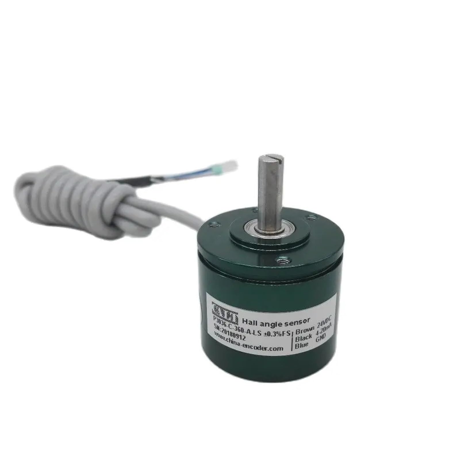 Capteur d'angle rotatif 360° P3036 haute précision avec arbre 6mm et sortie linéaire 0-10v