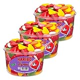 Haribo Baiser Herzen, 3er Set, Gummibärchen, Fruchtgummi, Schaum Dragees, Schaumdragee, Dose