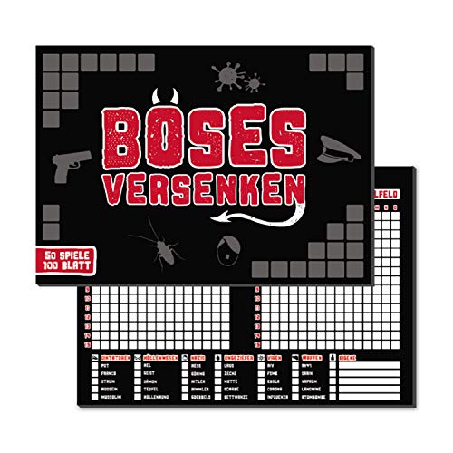avandu Böses Versenken Spielblock mit 100 Blättern - Schiffe Waren gestern! - Spiel Block Gesellschaftsspiel Cover