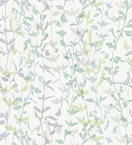Papier peint vinyle lavable branches feuilles pour cuisine et bain - 3