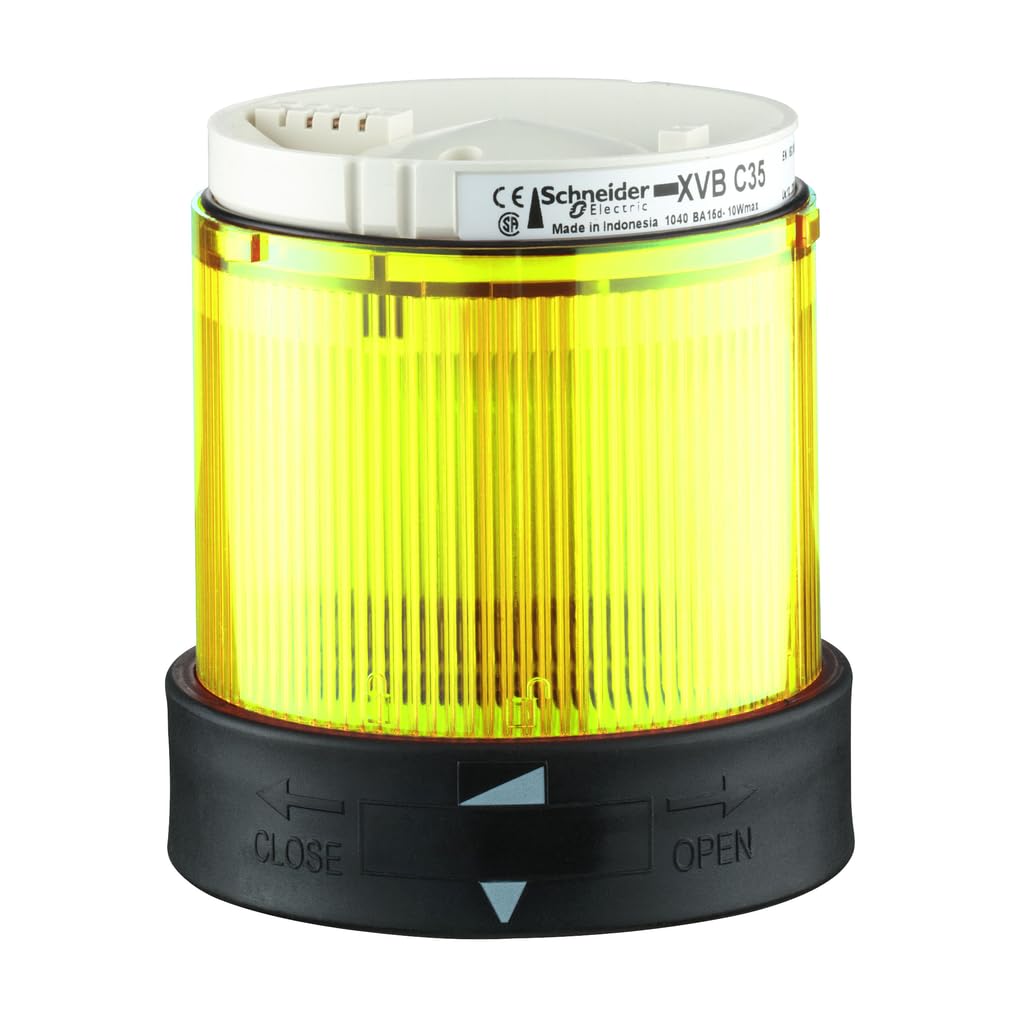 Schneider Electric Harmony XVB Series Yellow Steady Effect Beacon Unit, 24 V ac/dc, LED Bulb, AC, DC, IP65