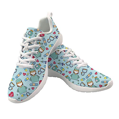 POLERO Nurse - Zapatillas de Mujer para Enfermera, Ligeras, para Correr, Caminar,...