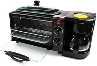 110V/110v 3-in-1 Breakfast Machine Drip Amen Coffee Maker Cooker Teppanyaki Bread Pizza Oven Egg Omelette