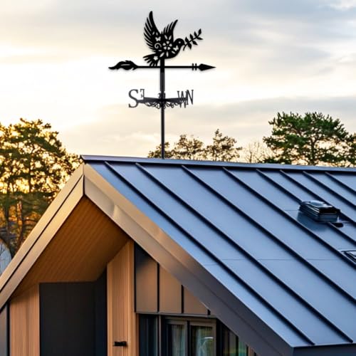Veleta de viento de paloma para tejados: adorne su patio con metal 6