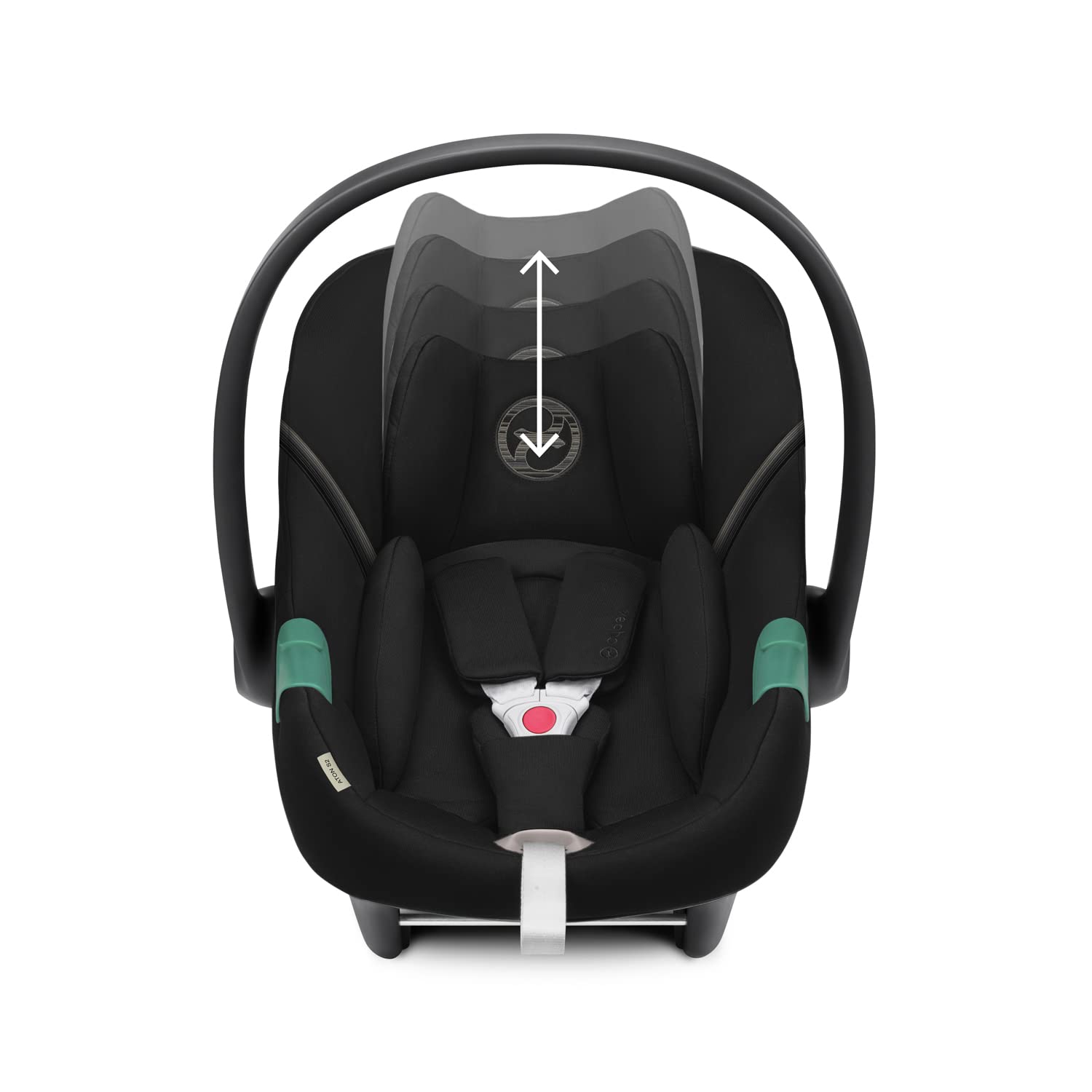 CYBEX Gold Seggiolino Auto Aton S2 i-Size, Dalla Nascita a circa 24 Mesi, Max. 13 kg, Con Riduttore per Neonato, Compatibile con SensorSafe, Moon Black